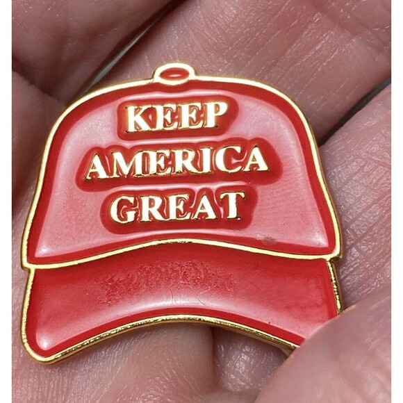 Keep America Great Hat Lapel Shirt Motorcycle Cap Blouse Jacket Pin W/back Trump - Picture 4 of 9